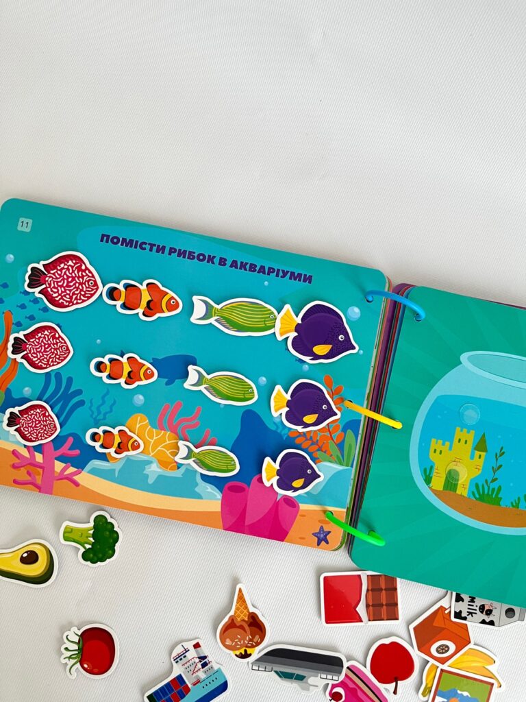 розвиваюча книжка на липучках 2+